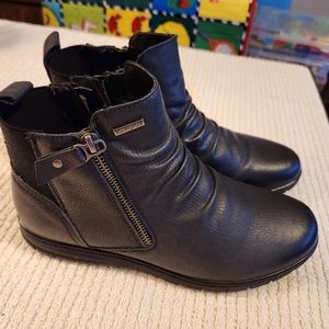 Beautiful navy blue waterproof leather